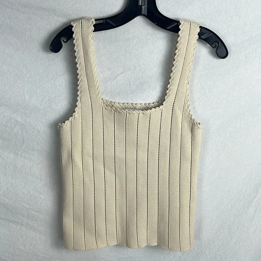 Reiss Cream Knit Sweater Tank - Picture 2 of 6